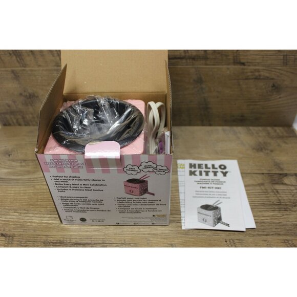 Hello Kitty Chocolate Fondue Maker Mini Size NWT Dipping Set - Picture 5 of 12